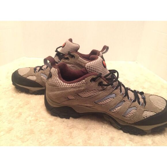 Merrell Womens Shoes Sz 9 Vibram Soles Brown Lt Blue Hiking Camping Outdoor S2 - Picture 12 of 12